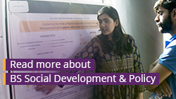 Banner for Social Development and Policy program brochure